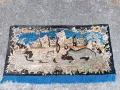 Стар плюшен ковьор за стена с котенца 60те, снимка 3