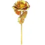 Прекрасна изкуствена роза с 24-каратово златно покритие и стойка , снимка 16