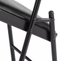 Сгъваем кожен стол със стоманена конструкция, снимка 3