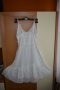 Бяла памучна рокля с воали, снимка 2