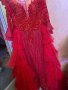 Червена официална рокля обличана 2 пъти купих я за 1200 продавам за 230лв крайна цена С/М размер, снимка 1 - Сватбени рокли - 43947268