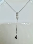 Сребърно колие с мойсанит (диамант) 0.4к, снимка 8