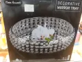 Декоративен огледален поднос с камъни , Поднос за свещи , Decorative mirror tray, снимка 3