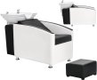 Бръснарска фризьорска Solin миялна станция за фризьорски салон купа керамична B63-SU090-WHITE