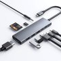 USB C хъб, многопортов адаптер 9 в 1  хъб със 100W мощност, снимка 1