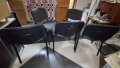 Стол - посетителски офис столове текстилна дамаска сива 5бр, снимка 11