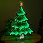 LED коледна елха с 3D светлинен ефект – модерна празнична декорация за дома, снимка 1