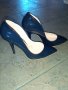 Дамски тъмно сини обувки на висок ток, снимка 1