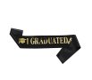 Абитуриентски шал: I Graduated - Black / Yellow, снимка 1 - Шалове - 44070076