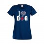 Дамска тениска Свети Валентин I Love Dog, снимка 5
