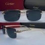 Cartier Мъжки слънчеви очила правоъгълни 3 цвята черни кафяви прозрачни, снимка 1