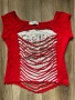 Ефектна дамска блуза с къс ръкав, снимка 1