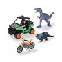 Мотор и джип с животни Dino Tracker, Dickie Toys 203834009, снимка 1 - Коли, камиони, мотори, писти - 44112391