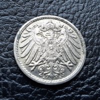 Стара монета 5 пфенига 1913 г. буква  А -Германия - 110 годишна !, снимка 4 - Нумизматика и бонистика - 39791105