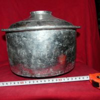 Бакър посуда с капак-1929г., снимка 2 - Антикварни и старинни предмети - 32289538