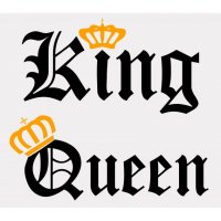 Tениски за влюбени - King Queen Orange, снимка 2 - Тениски - 26466725