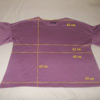 Лилава блуза, XL, XXL размер, снимка 4 - Тениски - 37232013