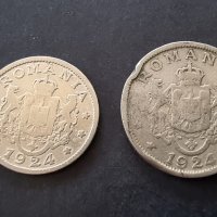 Монети. Румъния. Стари румънски леи. 1  и 2 леи. 1924 година., снимка 4 - Нумизматика и бонистика - 36797238
