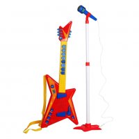 Комплект Детска китара и микрофон Rock Star, 8 клавиша, 35 x 6 x 60 см, снимка 3 - Музикални играчки - 32411413