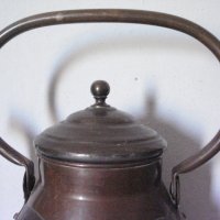 Стар чайник мед + месинг 2, снимка 4 - Антикварни и старинни предмети - 26880350