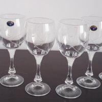 Сет 6 броя кристални чаши за вино Bohemia, снимка 1 - Сервизи - 35552753