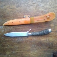 Стар български туристически нож от времето на соца, снимка 2 - Ножове - 39671908