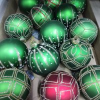 Стъклени коледни топки , снимка 3 - Декорация за дома - 42992324