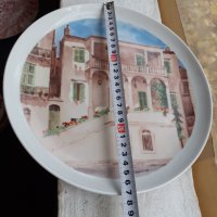 Гръцка порцеланова чиния за стена, снимка 6 - Антикварни и старинни предмети - 34752025