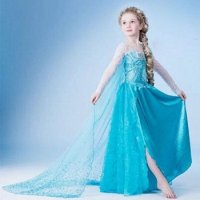 Рокля Елза "Замръзналото кралство", снимка 1 - Детски рокли и поли - 28671306