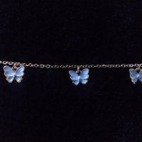 Колие с пеперуди, снимка 4 - Колиета, медальони, синджири - 35555501