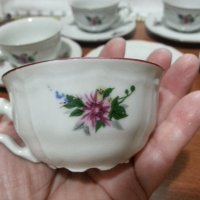 Стар български порцелан чашки за кафе барок, снимка 5 - Антикварни и старинни предмети - 42963224