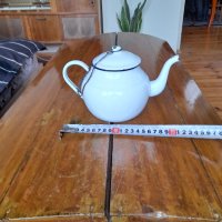 Стар емайлиран чайник #25, снимка 3 - Антикварни и старинни предмети - 36792401