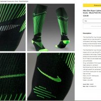 nike elite hyper lightweight compression socks black volt , снимка 2 - Дамски чорапи - 32541186