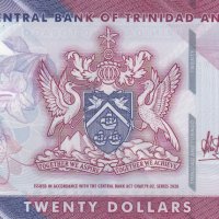 20 долара 2020, Тринидад и Тобаго, снимка 1 - Нумизматика и бонистика - 35337571