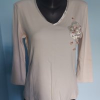 Брадова памучна блуза "Betty Barclay"® / голям размер , снимка 2 - Блузи с дълъг ръкав и пуловери - 15454758