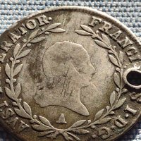 Сребърна монета 20 кройцера 1810г. Франц първи Виена Австрийска империя 13729, снимка 2 - Нумизматика и бонистика - 42944355