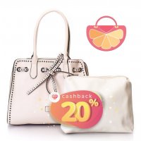 ПРОМО 🍊 PIERRE CARDIN 🍊 Кожена чанта в бледо розово 30x33x12 см нова с етикети, снимка 7 - Чанти - 35531760