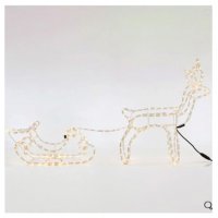 Коледен декоративен елен със светеща шейна , снимка 2 - Лед осветление - 34826728