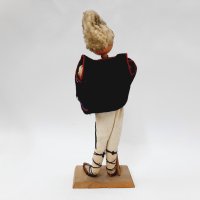 Стара дървена, етно, битова кукла, овчарче(9.1), снимка 4 - Антикварни и старинни предмети - 43680925