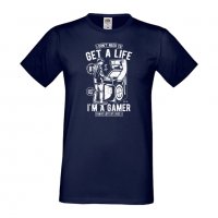 Мъжка тениска Get A Life,Изненада,Подарък,Празник , снимка 1 - Тениски - 36812295