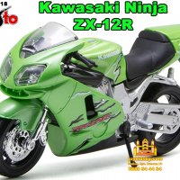 Kawasaki Ninja ZX-12R 1:18 Maisto - мащабен модел мотоциклет, снимка 1 - Коли, камиони, мотори, писти - 38781523