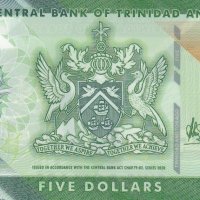 5 долара 2020, Тринидад и Тобаго, снимка 1 - Нумизматика и бонистика - 35338929