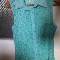 Дамска лятна блуза риза от дантела с копчета , снимка 10 - Ризи - 28901725