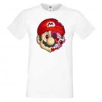 Мъжка тениска Mario Zombie 5 Игра,Изненада,Подарък,Празник,Повод, снимка 5 - Тениски - 37237925