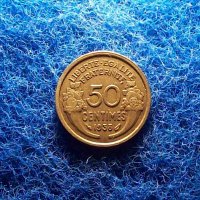 50 центимес Франция 1938, снимка 1 - Нумизматика и бонистика - 32509627