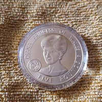 Принцеса Даяна монета, снимка 2 - Нумизматика и бонистика - 37124084