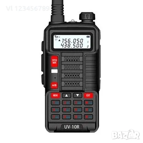 Baofeng BF-UV10R Двубандова Радиостанция 10W 128 канала VHF UHF С Антена и Слушалки, снимка 1