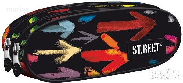 Ученически несесер Arrows, 2 ципа Код: 9169, снимка 1