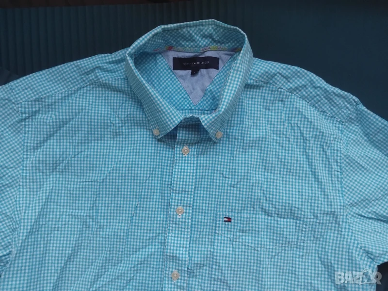 Tommy Hilfiger 100% оригинална мъжка риза с къс ръкав, снимка 1