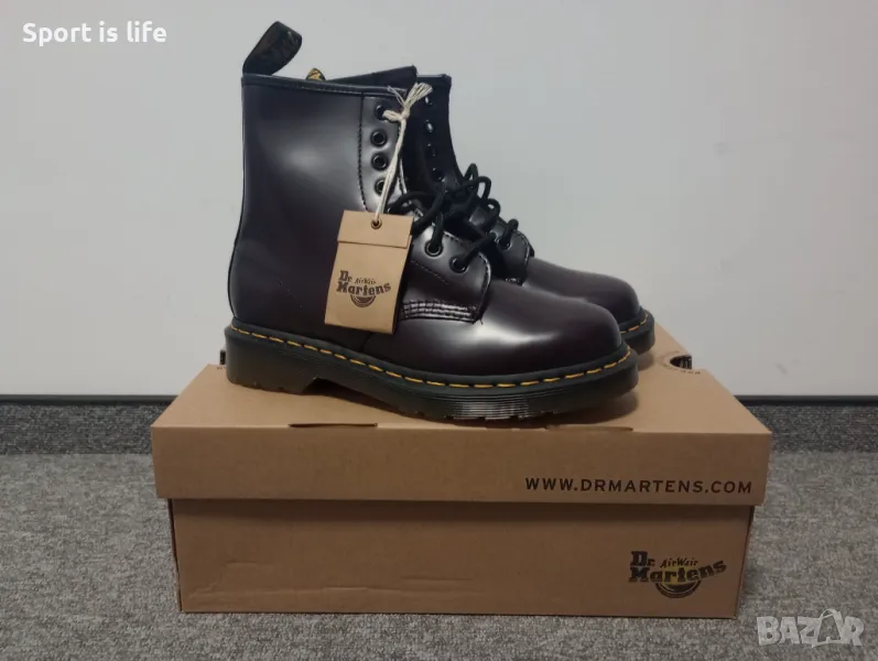 Dr. Martens Кубинки 1460 Burgundy Smooth, 37 EU, снимка 1